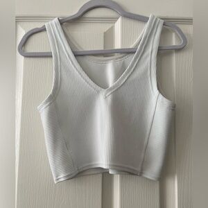 Lululemon Athletica White Crop tank top